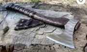 CUSTOM Art HANDMADE Forged STEEL Throwing WOOD AXE HATCHET TOMAHAWK Knife