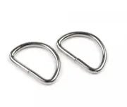 50 Nonwelded Nickel Plated D Rings 1 1/2" Belt Buckle Purse Key Chains Suspender