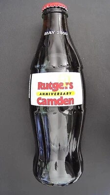 Coca Cola Rutgers Camden 50th Anniversary May 2000 Coke Classic Bottle Coca-Cola