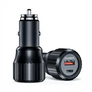 Choetech TC0010 63W - 3 Ports (Dual USB-C 45W + USB-A 18W)Fast Car Charger