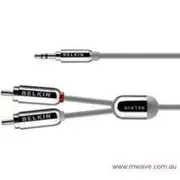 Belkin iPhone Mini Stereo to 2xRCA Cable(F8Z180-07-GLD)