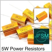 1PC Aluminium Case RX24 Resistor 5W 0.1-50K Ω Wirewound Power Resistor DIY Amps