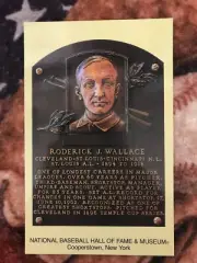 Bobby Wallace Postcard- Baseball Hall of Fame Induction Plaque-Cooperstown Photo