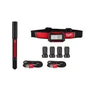 Milwaukee Rechargeable Penlight + Task Light LED/Magnetic Headlamp w/ Laser