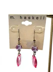 MIRIAM HASKELL Glass bead dangle earrings