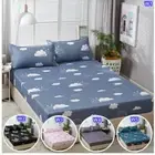 Floral Elastic Fitted Sheet Queen King Size Bed Pillowcase Mattress Protector AU