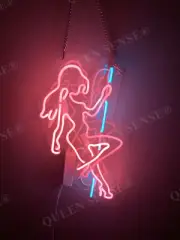 Pole Dance Girl Live Nudes Acrylic 20" Neon Light Sign Lamp Beer Bar Wall Decor