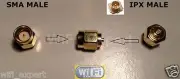 1 x Gold Plated SMA male plug to IPX U.fl male plug center RF adapter connector
