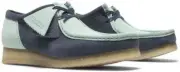 Clarks Originals Wallabee 2CLR Blue Combi Suede Women's Shoes Size UK 5D