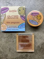 3 PACK Lottie London X Outer Banks Lip & Cheek Balm, Makeup Palette, Eye Shadow