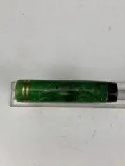 Parker Duofold Jade Green Permanite Junior CapTwo Bands Black Top (e292)