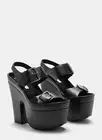 STELLA MCCARTNEY DOUBLE BAND BUCKLED CHUNKY HEEL PLATFORM SANDALS Sz.40IT / 10US