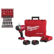 Milwaukee Cordless Impact Wrench 1/2" High-Torque 18V Li-Ion + Impact Socket Set