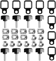 DEDC 8 Pack Jeep Wrangler Hardtop Quick Removal Fastener Thumb Screws and Nuts + 8pcs Tie Down D-Rings Anchors Fit for 1995-2017 JK YJ TJ JKU Sports Sahara Freedom Rubicon X & Unlimited