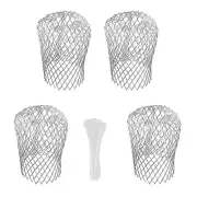 4 Pcs Downspouts Gutter Guards, 3.5 Inch Aluminum Gutter Guard Filter Straine...