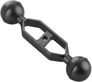 PULUZ 5.0 inch 12.7cm Aluminum Alloy Dual Balls Arm, Joint Underwater Strobe/Video Arm for Underwater Torch/Video Light and Lighting Systems (Black)