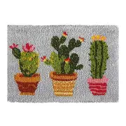 Cactus Latch Hook Kits DIY Handmade Crochet Carpet Yarn Rug Cover 50x38cm