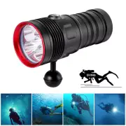 85000LM 5X-LED Scuba Diving Flashlight Photography Video Torch Underwater 80m