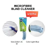 6/12 Window Blind Cleaner Blinds Washable Duster Groove Pronged Microfibre Brush