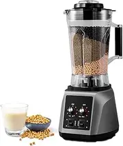 Commercial Blender, 2200w Smoothie Blender with 9 Speed Adjustable, 6L Professioanl Blender with Timer, 8-Blade Steel Knife, Lid with Clasp, For Shakes, Smoothies, Ice Crushing, Home