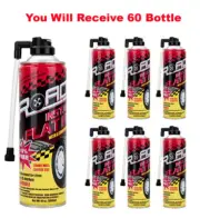 60x Road Instant Fix a Flat Tire Easy Hose Tire Inflator Air Filler Sealant 16oz