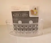 Bath Bliss Bathroom Caddy Shower Organizer Basket Suction Mount with Drainage