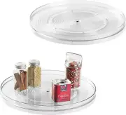 iDesign 54030M2 Linus Turntable Kitchen, Pantry or Countertop 11" Inch, Clear