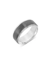 Bloomingdale's Fine Collection Men's Step-Edge Band Ring in Tungsten