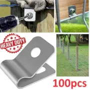 100PCS Wire Mesh Clips Gabion Basket Galvanised Steel Fastener cable holder CAGE