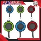 Kitchen Collapsible Fold Silicone Food Colander Fruit Vegetable Strainer Basket