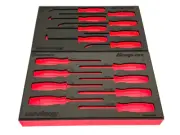 Snap On Tools NEW 2pc Red Foam Organizers Mini Screwdriver / Pick / Seal Sets