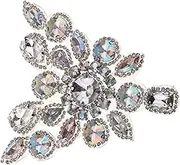 Lace Applique，Embroidered Appliques， DIY Iron on Crystal Rhinestone Applique Bridal Wedding Sewing Craft