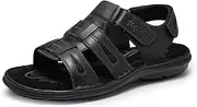 [Holy dove] Men's Sandals Open Toe Leather Fisherman Sport Hiking Outdoor Casual Summer Sandals Shoes for Men