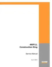 Case 480F, 480FLL Backhoe Loader Landscaper Service Manual Repair Shop Book