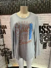 Modern Canvas L Fall Script Print Long Sleeve Top