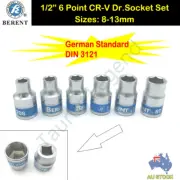 1/2" Square Drive Blue Stripe High Quality German Stand Short Socket Set 14-19mm