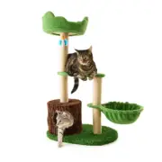 Cat Tower Jungle Cat Tree Tower Scratching Post Scratcher Condo with Big Hammock