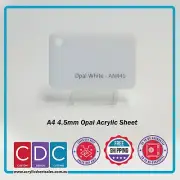 A4 Opal 4 Pack 4.5mm Acrylic Perspex Sheet