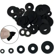 200 Pcs Flat Rubber Washers Assortment Kit: Ronjea Black Rubber Flat Washer for