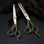 Professional Hair Cutting Shears, 6inch Japan 440c Steel Scissor d Cut Cutting Barber Haircut thinning Shears Hairdresser Scissors