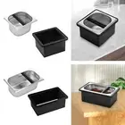 Espresso Knock Box Large Capacity Coffee Ground Knock Box with Silicone SeDtC