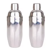 2PK Bartender Stainless Steel Double Wall Cocktail Shaker Mixer Barware 500ml