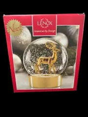 NEW Lenox Snow Globe GOLDEN HOLIDAYS Reindeer Christmas Holiday Decor