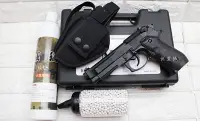 在飛比找Yahoo!奇摩拍賣優惠-台南 武星級 BELL 全金屬 M9A1 貝瑞塔手槍 瓦斯槍