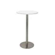 Annular Dry Bar Table Natural White Stainless Steel - Flat Pack Delivery