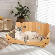 PaWz Cat Scratching Board Sofa Bed Scratch Pad Scratcher Corrugated Cardboard Box MDF Frame Vertical Furniture Protector for Indoor Cats, Large Size, Environmentally Sofa Kitten Scratching Toy Bed