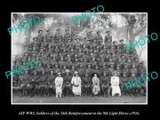 OLD 8x6 HISTORIC PHOTO OF WWI AUST ANZAC 9th LIGHT HORSE 16th R/I GROUP c1916