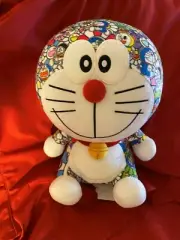 NWT! (1) AUTH TAKASHI MURAKAMI TM/KK X DORAEMON X UNIQLO UT PLUSH DOLL TOY BAPE