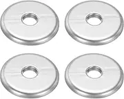 sourcing map 4pcs Wall Split Flange 70mm / 2.8" OD Escutcheon Plate ABS Round Self-Adhesive Plumbing Cover Plates for 16mm / 0.6" Dia Water Pipe Faucet Decoration Accessories, Silver