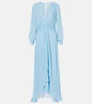 [Rixo] Rixo Meera polka-dot shirred gown AU 14 blue